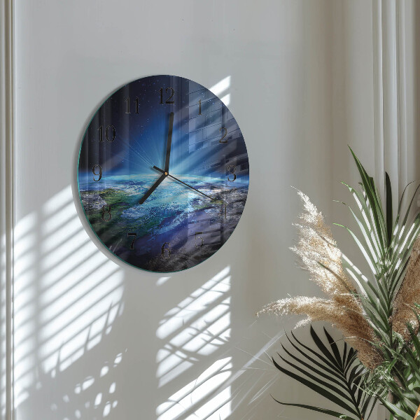 Round wall clock Earth's Universe