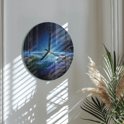 Round wall clock Earth's Universe
