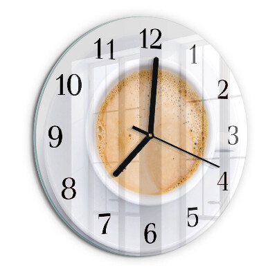 Round wall clock Cup of Coffee