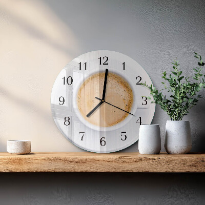 Round wall clock Cup of Coffee