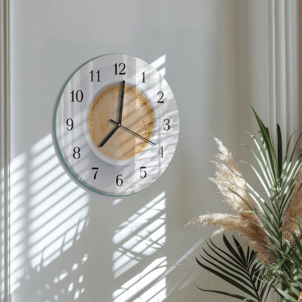 Round wall clock Cup of Coffee