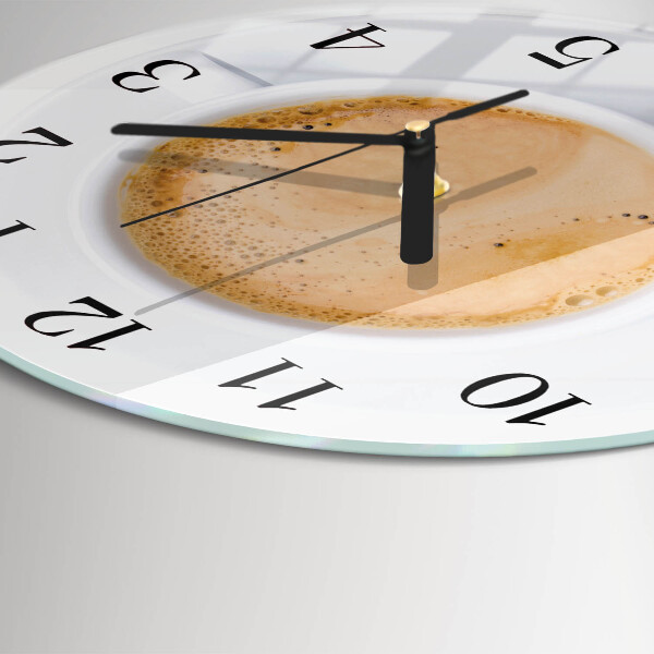 Round wall clock Cup of Coffee