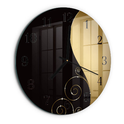 Round wall clock Abstract Art