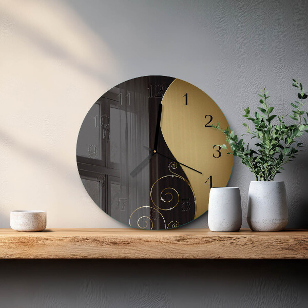 Round wall clock Abstract Art