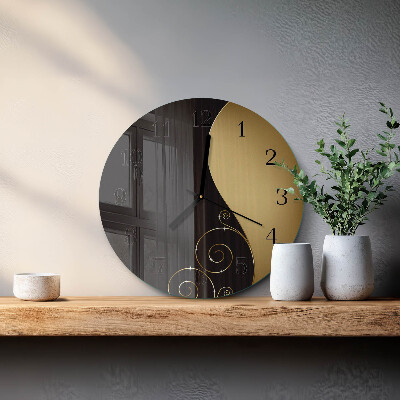 Round wall clock Abstract Art