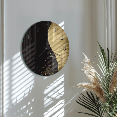 Round wall clock Abstract Art