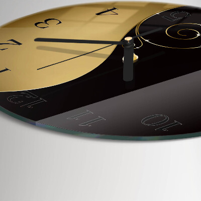 Round wall clock Abstract Art