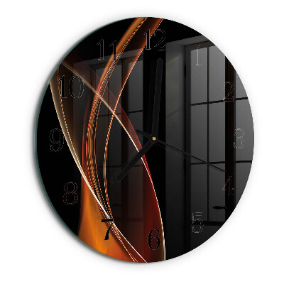 Round wall clock Abstract Lines