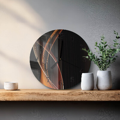 Round wall clock Abstract Lines