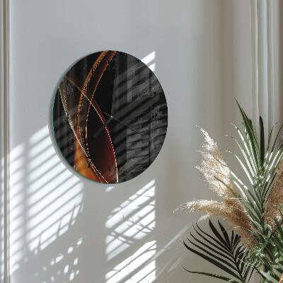 Round wall clock Abstract Lines