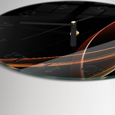 Round wall clock Abstract Lines
