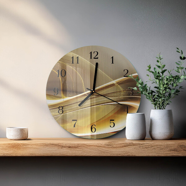Round wall clock Abstract Lines