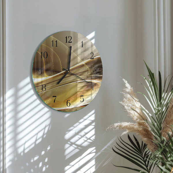 Round wall clock Abstract Lines