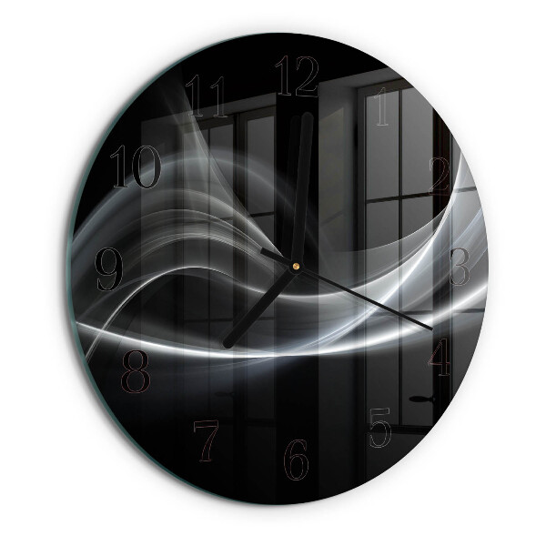Round wall clock Abstract Lines