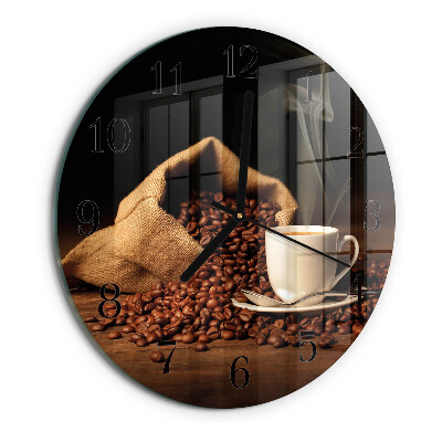 Round wall clock Coffee Beans