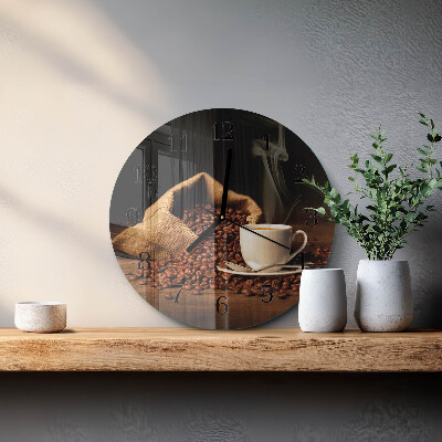 Round wall clock Coffee Beans