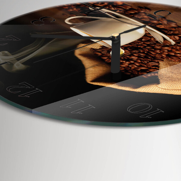 Round wall clock Coffee Beans
