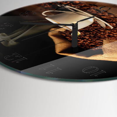 Round wall clock Coffee Beans