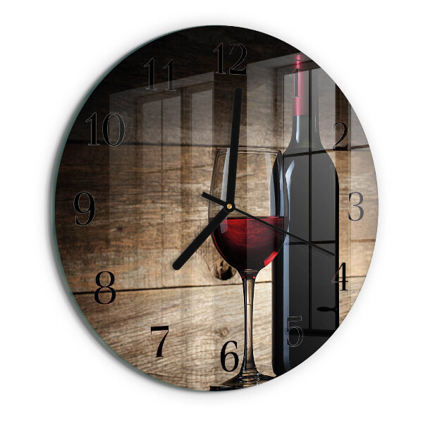 Round wall clock Wine