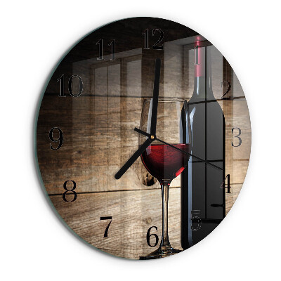 Round wall clock Wine