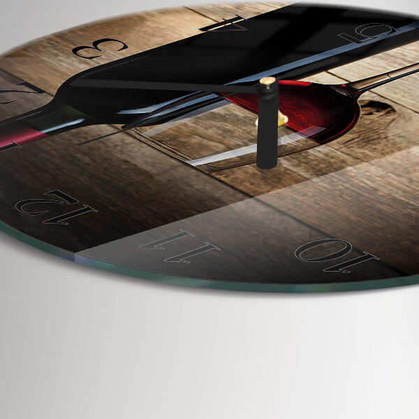 Round wall clock Wine