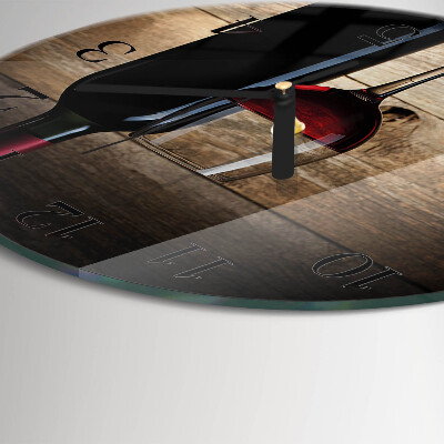 Round wall clock Wine