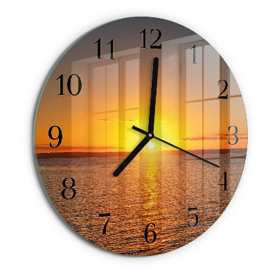 Round wall clock Sunset