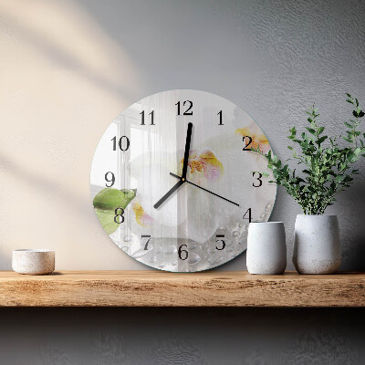 Round wall clock Orchid