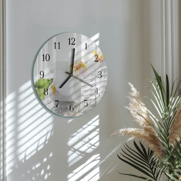 Round wall clock Orchid