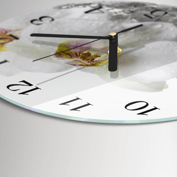 Round wall clock Orchid