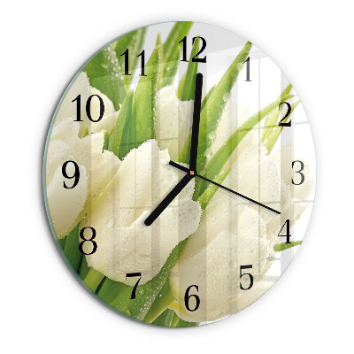 Round wall clock Tulips