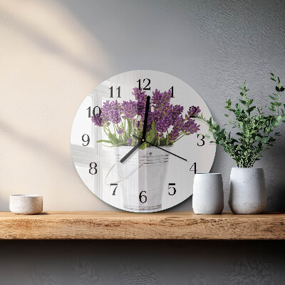 Round wall clock Lavender