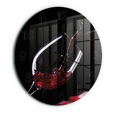 Round wall clock Wine