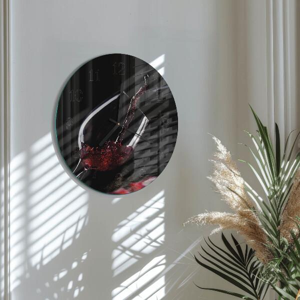 Round wall clock Wine