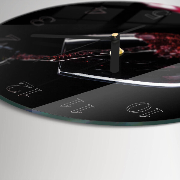Round wall clock Wine