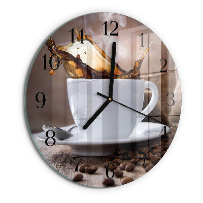 Round wall clock Coffee