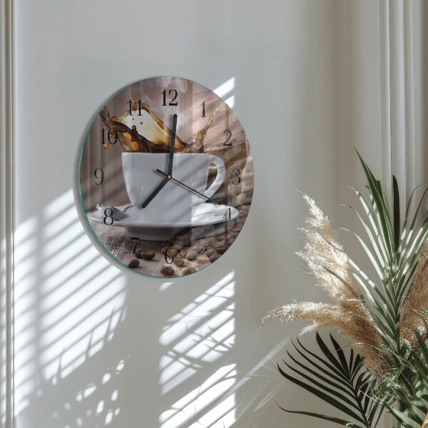 Round wall clock Coffee