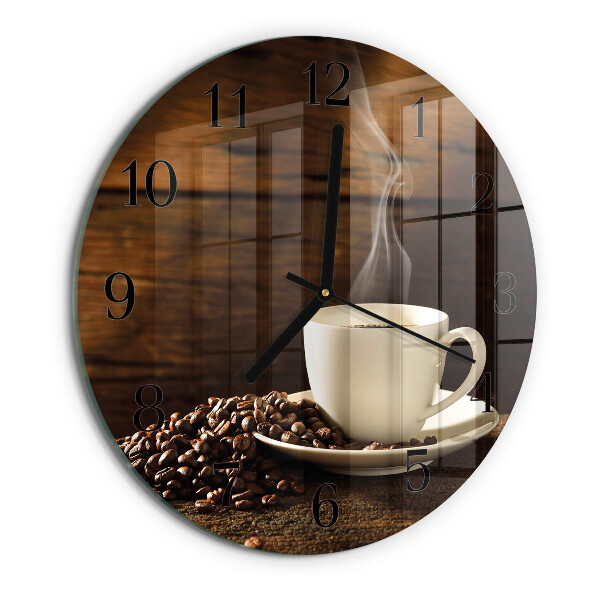 Round wall clock Coffee