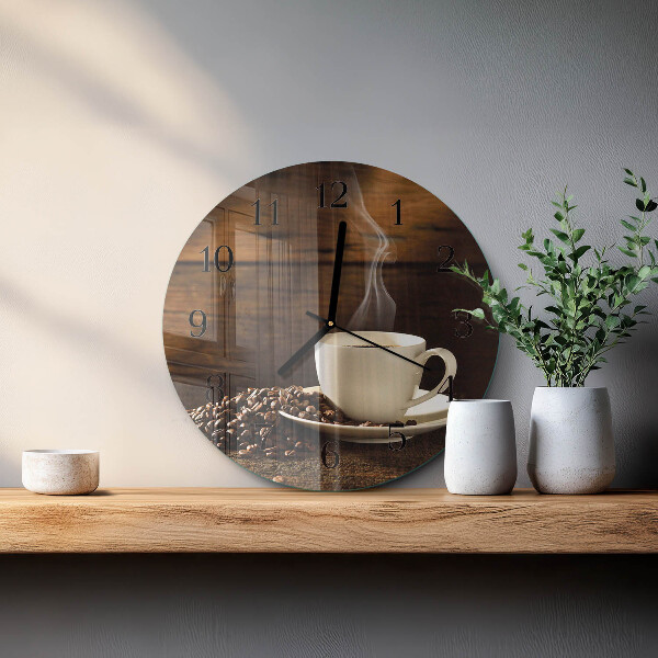 Round wall clock Coffee