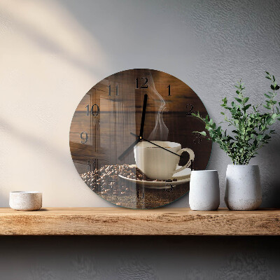 Round wall clock Coffee