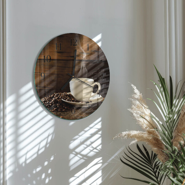 Round wall clock Coffee