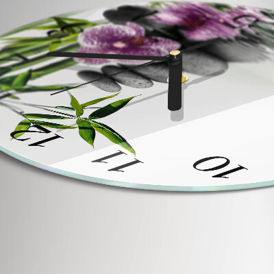 Round wall clock Flower Tree