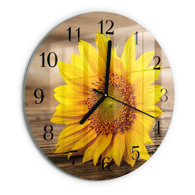 Round wall clock Sunflower