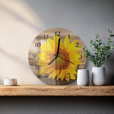 Round wall clock Sunflower