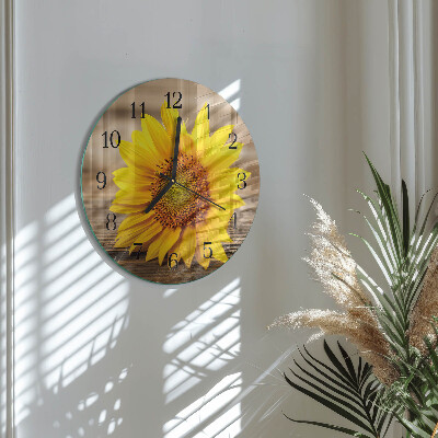 Round wall clock Sunflower