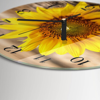 Round wall clock Sunflower