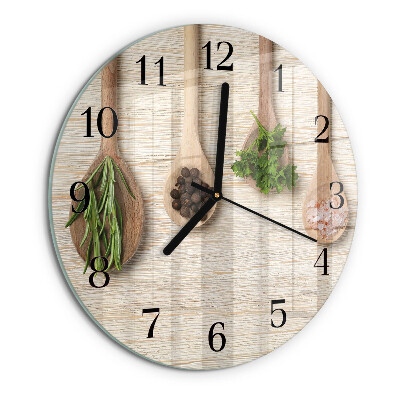 Round wall clock Wooden Spoon