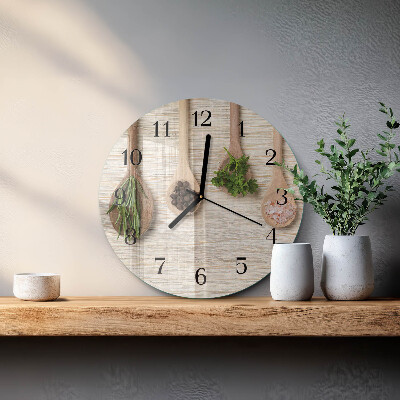 Round wall clock Wooden Spoon