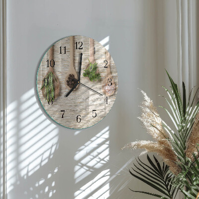 Round wall clock Wooden Spoon