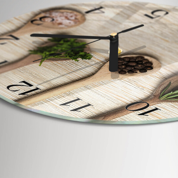 Round wall clock Wooden Spoon